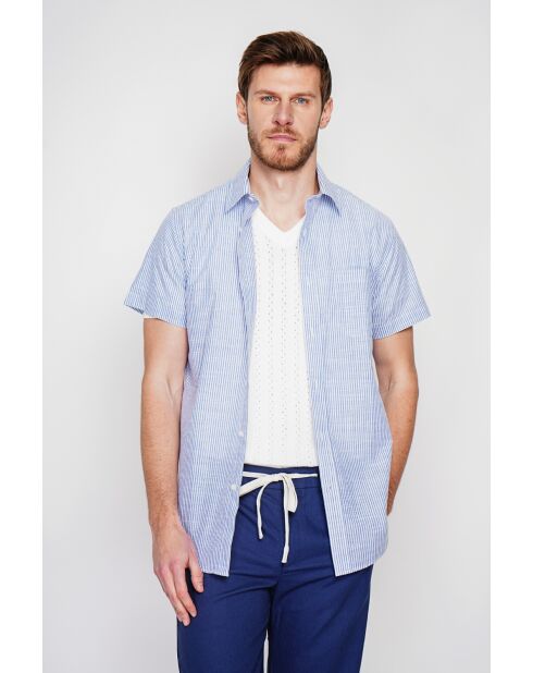 David marineblaues Baumwollhemd