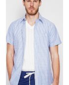 Marineblauw katoenen hemd David