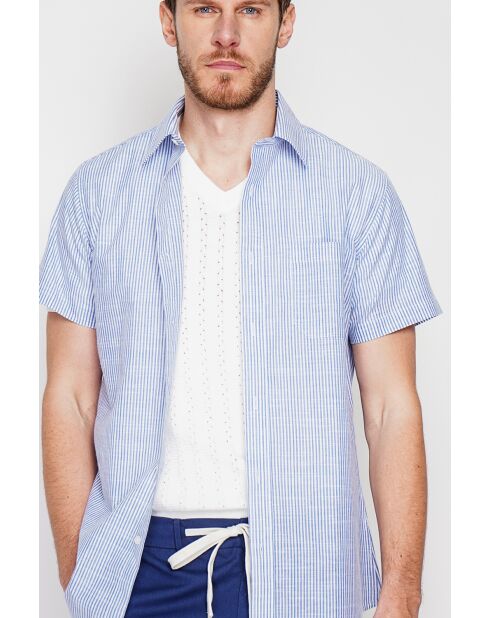 David marineblaues Baumwollhemd