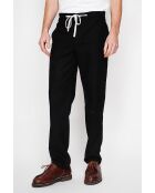 Pantalon en lin mélangé Ghislain noir