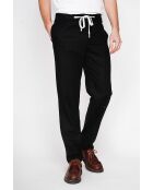 Pantalon en lin mélangé Ghislain noir