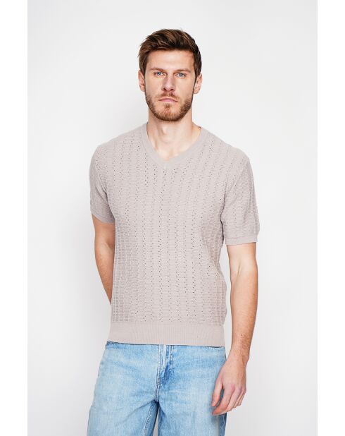 Beige katoenen trui Florent