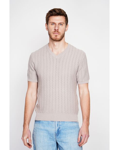 Beige katoenen trui Florent