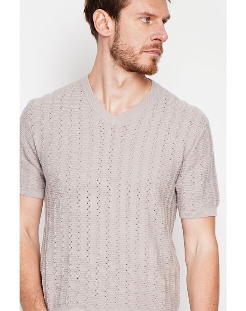 Beige katoenen trui Florent