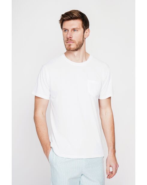 Weißes T-Shirt aus Leinenmischung von François