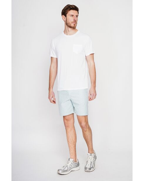 Weißes T-Shirt aus Leinenmischung von François