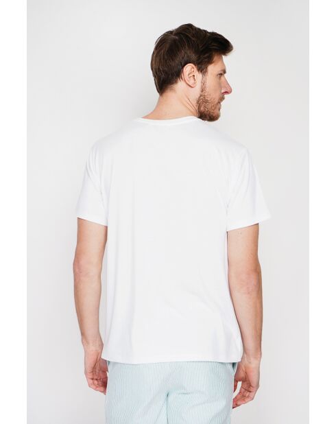 Weißes T-Shirt aus Leinenmischung von François