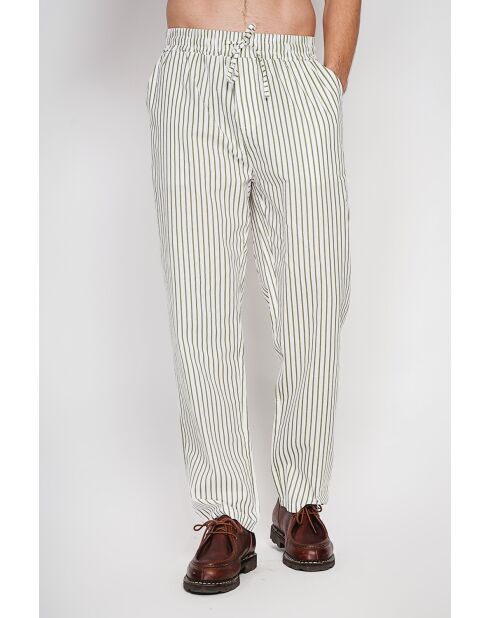 Gilbert khakifarbene Hose aus 100% Leinen