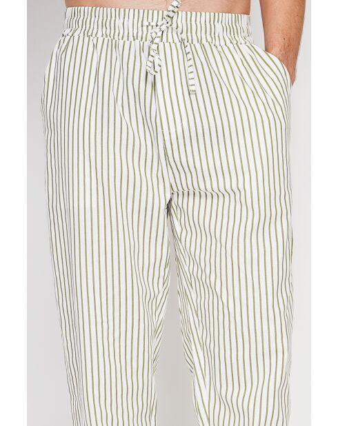 Gilbert khakifarbene Hose aus 100% Leinen