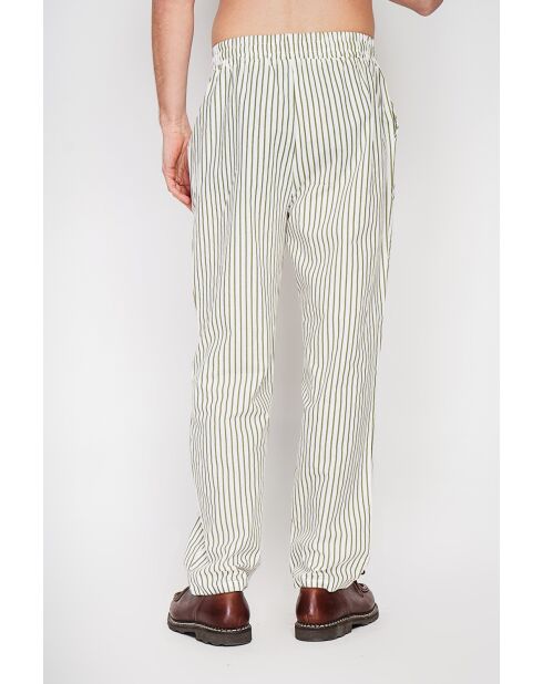 Gilbert khakifarbene Hose aus 100% Leinen