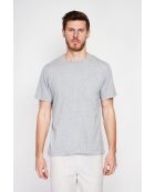 Gilbert parelgrijs T-shirt van linnenmix