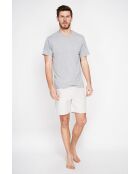 Gilbert parelgrijs T-shirt van linnenmix