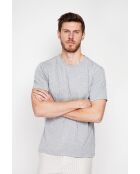 Gilbert parelgrijs T-shirt van linnenmix