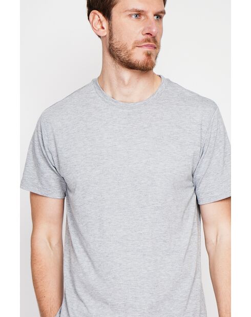 Gilbert perlgraues T-Shirt aus Leinenmischung