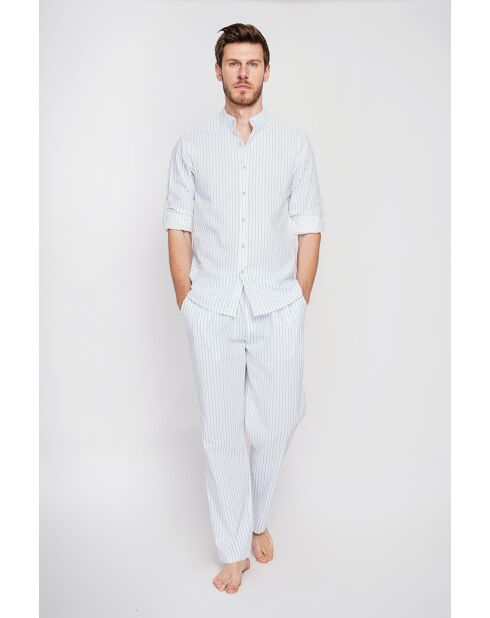 Chemise 100% lin Frédéric azur