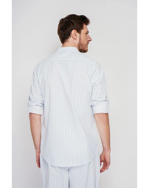 Chemise 100% lin Frédéric azur