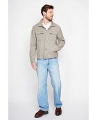 Overhemd van kaki linnenmix Étienne