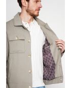 Overhemd van kaki linnenmix Étienne