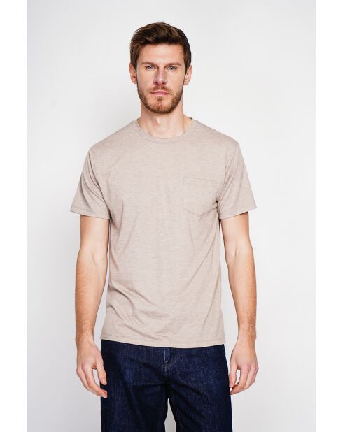 T-shirt en lin mélangé François beige