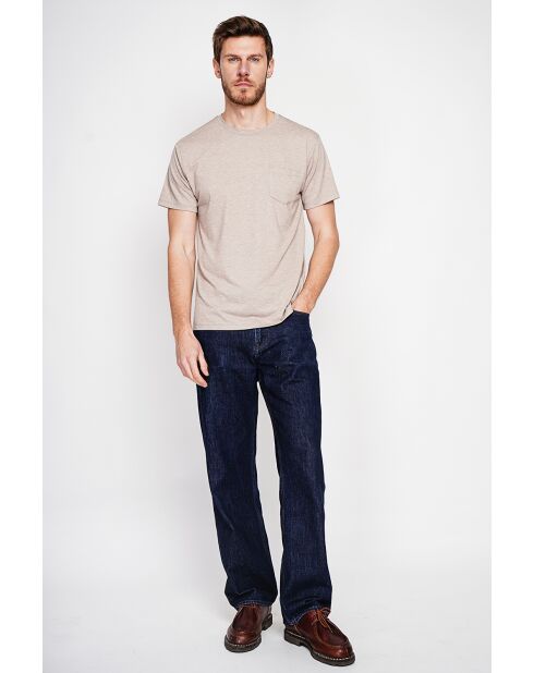 T-shirt en lin mélangé François beige