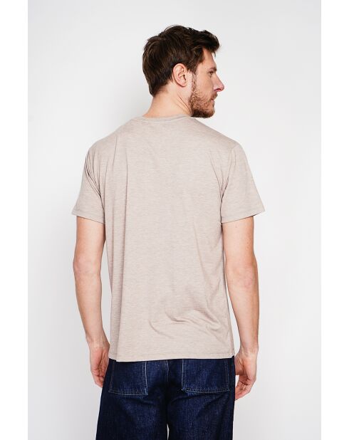 T-shirt en lin mélangé François beige