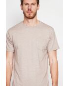 T-shirt en lin mélangé François beige