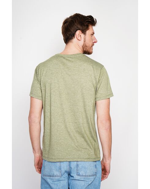 Gilbert T-shirt van kaki linnenmix