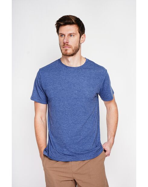 Gilbert marineblaues T-Shirt aus Leinenmischung