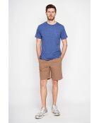 Gilbert marineblaues T-Shirt aus Leinenmischung