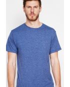 Gilbert marineblaues T-Shirt aus Leinenmischung