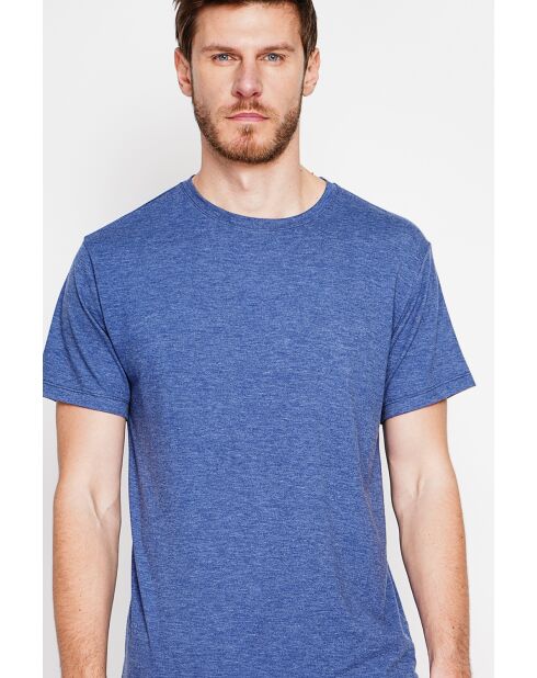 Gilbert marineblaues T-Shirt aus Leinenmischung