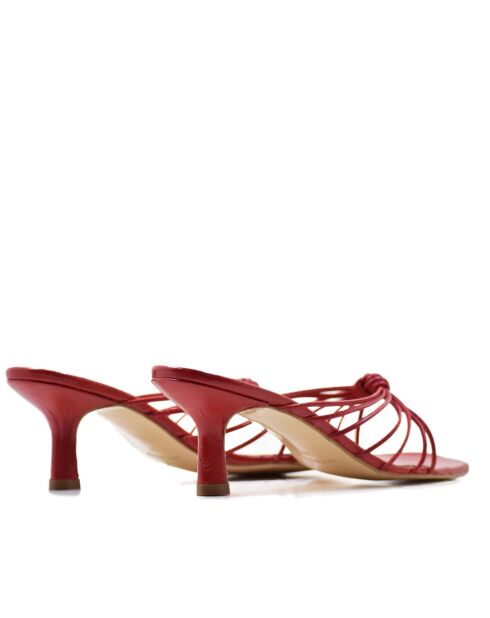 Rote Ledersandalen Annecy mit 5,5 cm Absatz