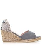 Ana Belen sandalen met grijze suède hak - hak 6,5 cm