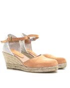 Nira - Oranje sandalen van suède met hak in oranje