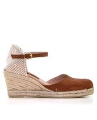 Sandales à talon en daim Nuria marron