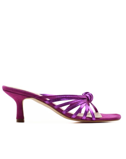 Sandalias Annecy Metalliza con tacón de gamuza morada - Tacón de 5.5 cm