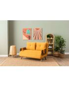Divano letto Cosmo bohemian mustard a 2 posti - 78x120x82 cm