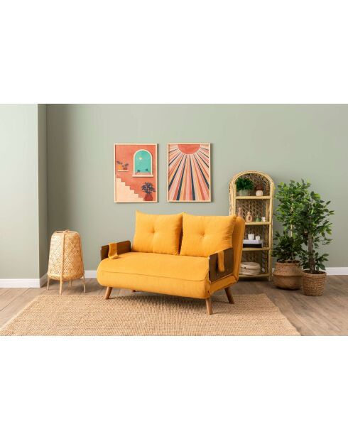 Cosmo bohemian mustard 2-zitsslaapbank - 78x120x82 cm