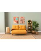 Divano letto Cosmo bohemian mustard a 2 posti - 78x120x82 cm