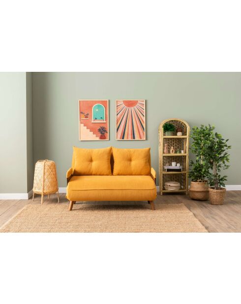Cosmo bohemian mustard 2-zitsslaapbank - 78x120x82 cm