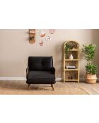 Cosmo 1-zits slaapbank zwart - 77x70x82 cm