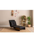 Cosmo 1-zits slaapbank zwart - 77x70x82 cm