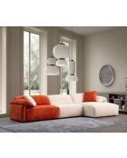 Canapé d'angle Flamingo Corner 4 crème orange - 355x170x105x80 cm