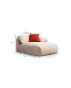 Canapé d'angle Flamingo Corner 4 crème orange - 355x170x105x80 cm