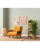 Divano letto Cosmo bohemian mustard a 1 posto - 77x70x82 cm