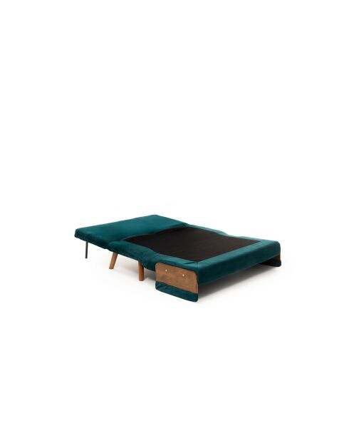 Divano letto Cosmo 2 posti verde petrolio - 78x120x82 cm