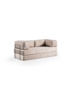 Via Con 2-Sitzer-Schlafsofa cremefarben - 200x100x80 cm