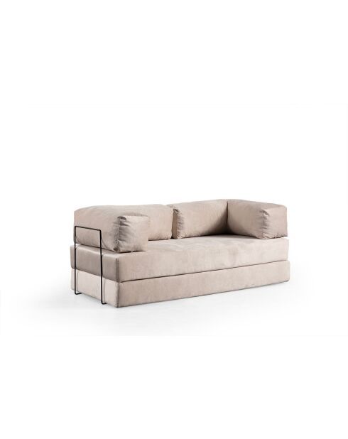 Via Con 2-Sitzer-Schlafsofa cremefarben - 200x100x80 cm
