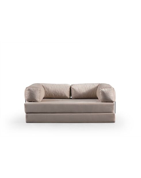 Via Con 2-Sitzer-Schlafsofa cremefarben - 200x100x80 cm