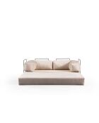 Via Con 2-Sitzer-Schlafsofa cremefarben - 200x100x80 cm